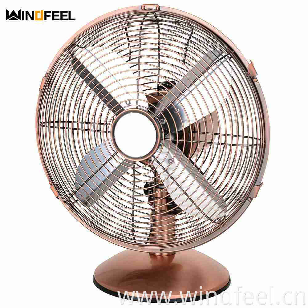 Air Cooling Metal Table Fan12inch Dest Fan with Metal Blades